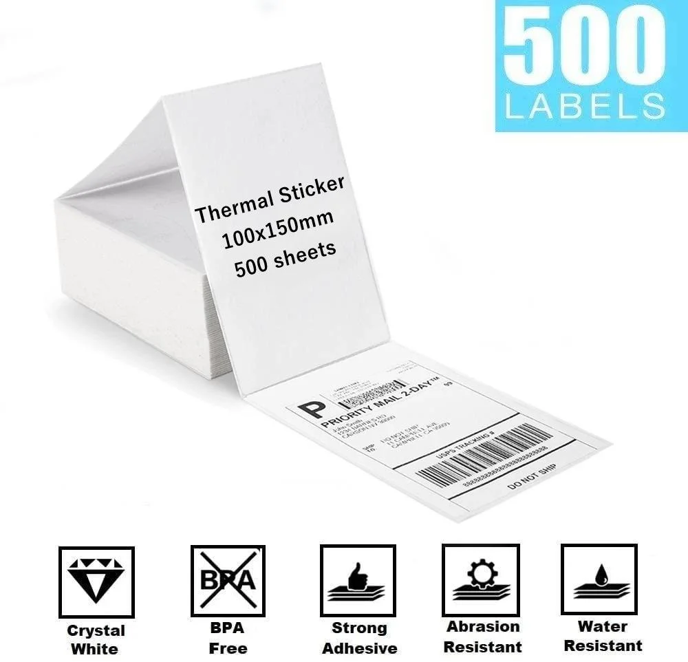 Wholesale Customized Self Adhesive 40mmx60mm 100X150 Thermal Transfer Self-Adhesive Labels